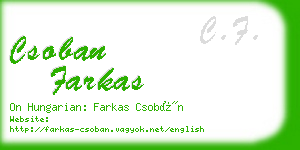 csoban farkas business card